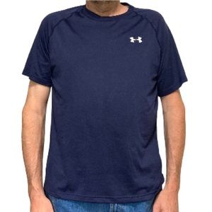 UNDER ARMOUR Loose Fit Heat Gear T shirt Blue Short Sleeves  Casual Mens Large
